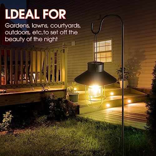 4 Pack 31 in Hanging Solar Light Outdoor with Shepherd Hook (4 Count)