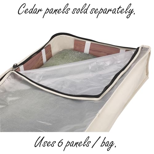 Cedarline Under Bed Storage Bag with Heavy‑Duty Cotton Canvas and Durable 3‑Sided Zipper