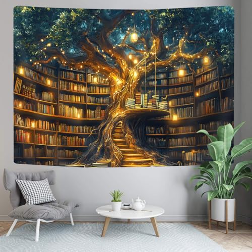 Fantasy Library Tapestry For Classroom