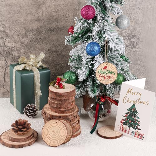 36 Pack Nature Wood Slices for Crafts (36 Count)