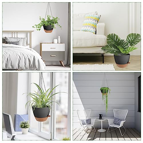 12 Inch Self Watering Hanging Planters for Indoor Outdoor Plants