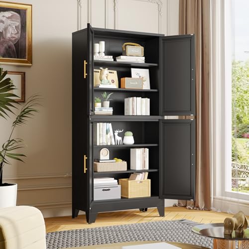 75" Tall Metal Kitchen Pantry Storage Cabinet
