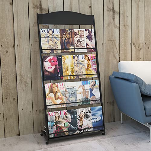 floor magazine rack brochure display stand for offices and public reception area