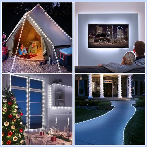 66FT 200 LED Rope Lights for Outside