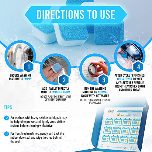 Washing Machine Cleaner Descaler 48 Pack (48 Count)