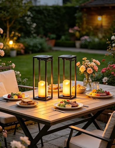 Solar Lanterns Outdoor Waterproof 2 Pack (2 Count)