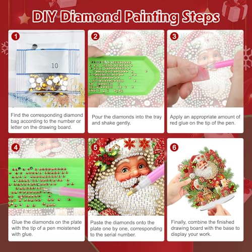 Christmas Santa Claus Diamond Art Tabletop Kits