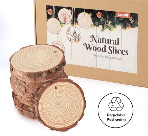 30Pcs Natural Wood Slices (30 Count)