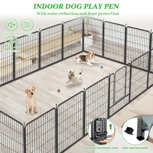 Decorative Black Metal Fencing Garden Fence with Gate (170.67 Sq Ft)