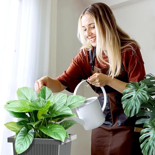 Set of 2 Tall Planters for Outdoor Plants (2 Count)