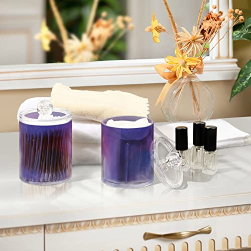 Galaxy Purple 2PCS Airtight Transparent Glass Storage Jar (2 Count)