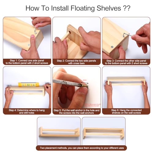 Floating Shelves for Wall (2 Count)