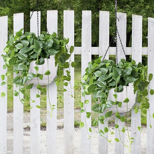 12 Inch Hanging Planters for Outdoor Plants (2 Count)