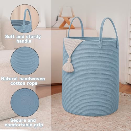 100L Cotton Rope Laundry Basket Hamper