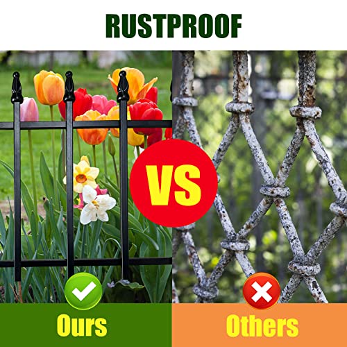 18"H x 22"W Decorative Metal Garden Border Fence (13.76 Sq Ft)