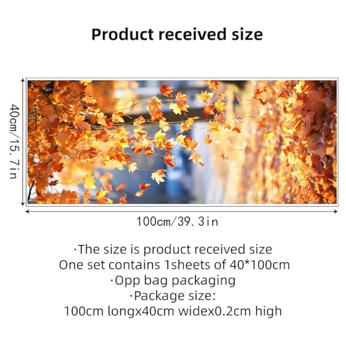 Fall Window Clings for Glass 1 Sheet Maple Leaves Window Decals Window Stickers Reusable Windows Cling for Autumn Party Supplies Home School Office Glass Decorations