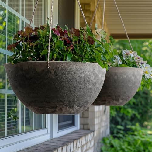 Hanging Planter Baskets for Outdoor Plants (2 Count)