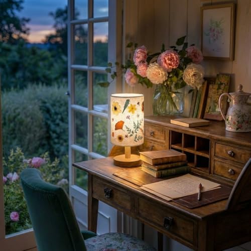 Pressed Flower Vintage Table Lamp