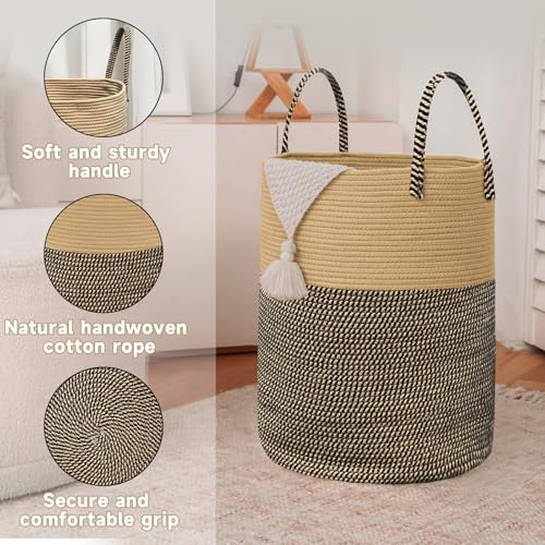 80L Cotton Rope Laundry Basket Hamper