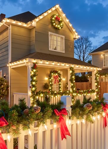 Vintage C9 LED Christmas Lights Outdoor (100 Count)