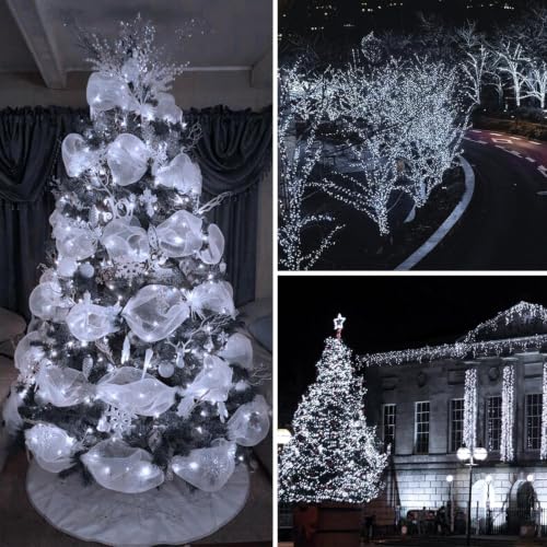 6pack 600LED Solar String Lights Outdoor Waterproof Cool White (2 Count)
