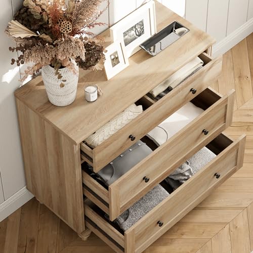 Oak Dresser for Bedroom with 9 Drawers