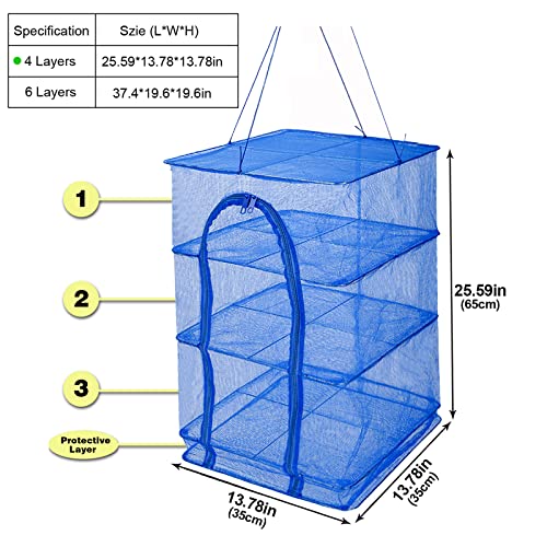 Drying Rack 4 Layers Folding Mesh
