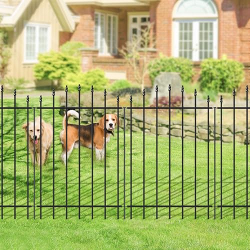 36” x 12’ No Dig Metal Garden Fence with Stakes