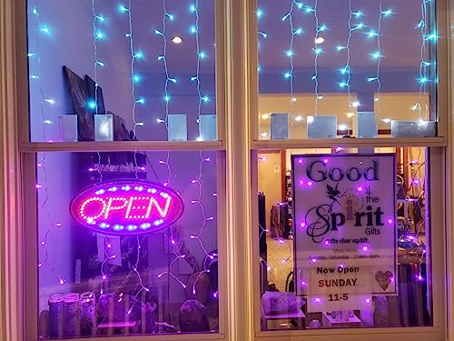 Curtain Fairy Lights Teal Blue Purple Ombre with Remote