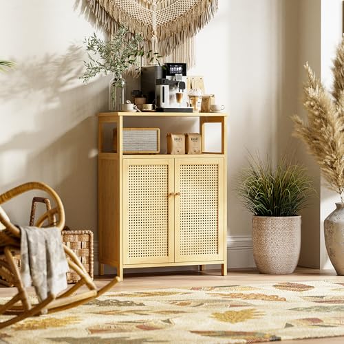 Rattan Bathroom Storage Cabinet