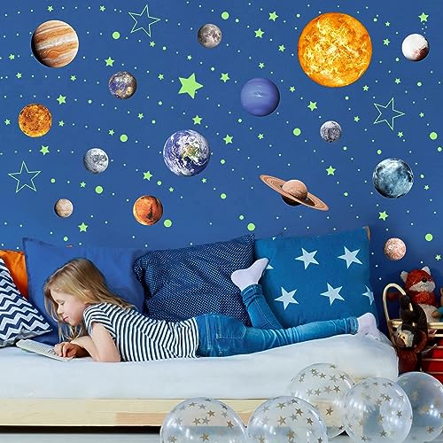 Solar System Wall Decals Glow in The Dark Stars 780 PCS