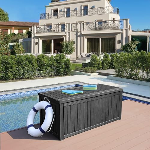 180 Gallon Large Outdoor Storage XL Deck Box w