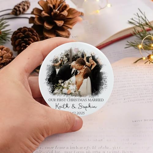 Personalized First Christmas Married Ornament 2026