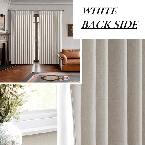 Pinch Pleated Blackout Curtains 70 Inches Wide for Living Room (2 Count)