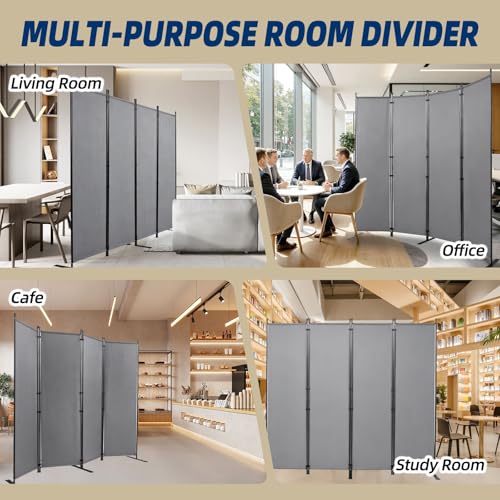 4 Panel Wide Room Divider Wall Screen for Room Separation
