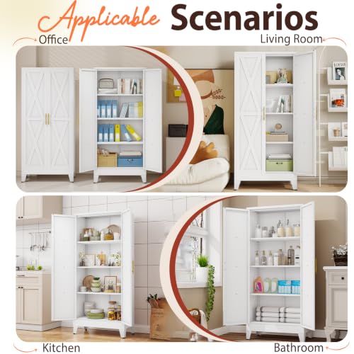 61" H Kitchen Storage Cabinet with Doors