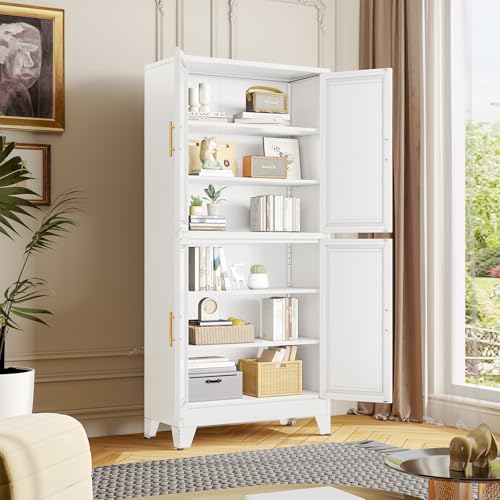 75" Tall Metal Kitchen Pantry Storage Cabinet