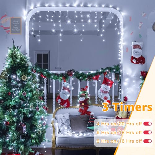 Icicle Lights for Outside 720LED 60FT (60 Foot)