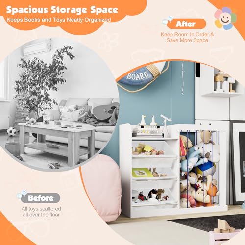Kids Bookshelf Toy Storage w (4 Count)