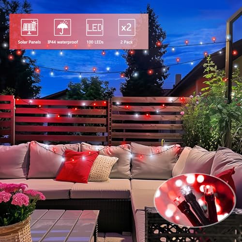 2 Pack Solar Christmas Lights (66 Foot)