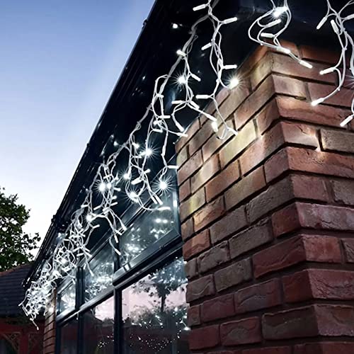 Icicle Christmas Lights Outdoor Decorations 640 LED 65.6 FT 8 Modes LED Icicle String Light with 120 Drops