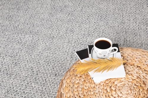 Easy Jute Rug 5x7 Indoor Outdoor Gray Farmhouse Area Rugs for Living Room and Kitchen Rug (35 Sq Ft)