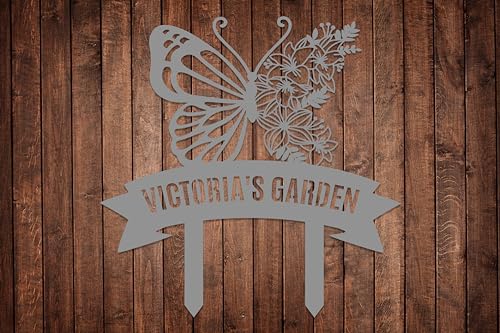 Personalized Metal Garden Sign with Stake