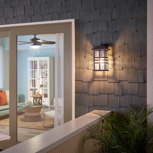 Beacon Square 17.5" 1 Light Outdoor Wall Light with Clear Hammered Glass in Olde Bronze®