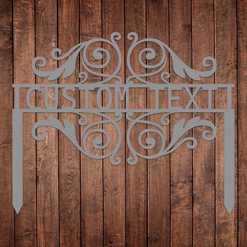 Personalized Metal Garden Sign with Stake