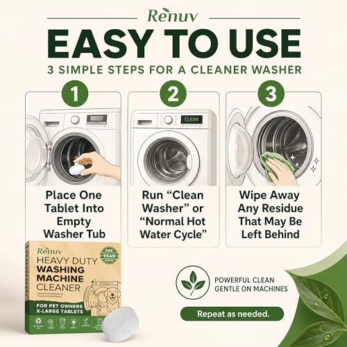 Heavy Duty Washing Machine Cleaner For Pet Owners (12 Count)