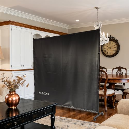Room Divider 73x75inch Large Single Panel Privacy Screen with Wheels