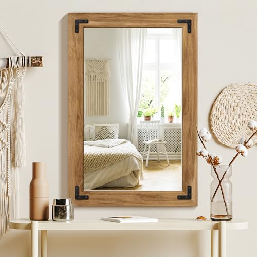 Wood Framed Bathroom Vanity Mirror for Wall