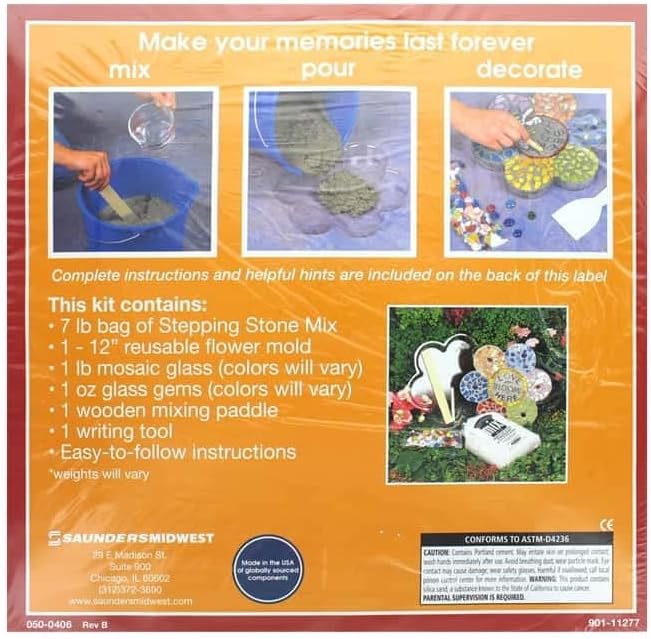 Milestones Mosaic Flower Stepping Stone Kit