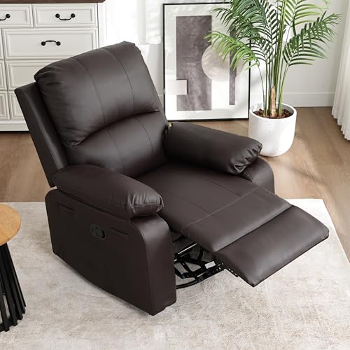 360° Swivel Rocking Leather Recliner Chair Set of 2 (2 Count)